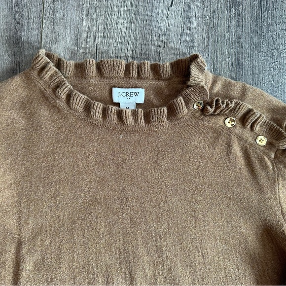 J. Crew camel colored Sweater with Button Detail - Picture 2 of 7